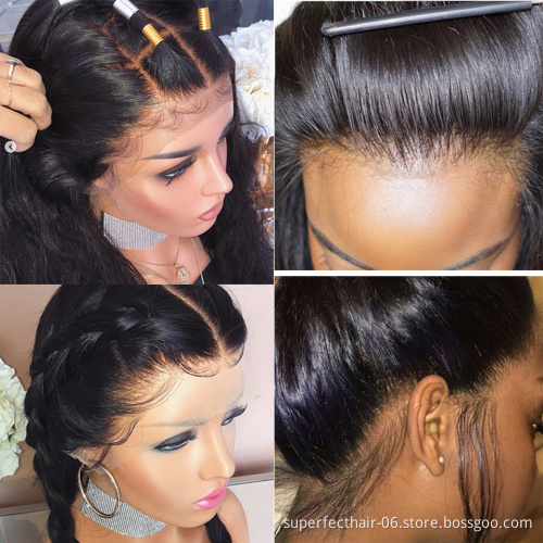 Brazilian Body Wave 13X4 360 Lace Frontal Closure Wig Pre Plucked With Baby Hair Remy Lace Front Human Hair Wigs For Black Women